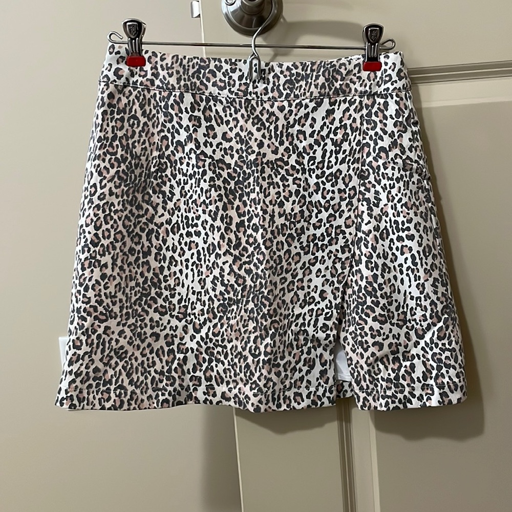 Leopard Print Mini Skirt